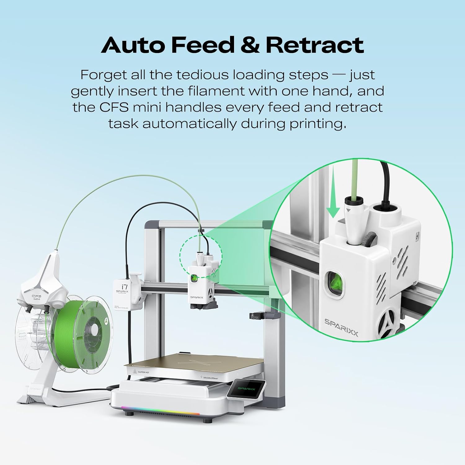 Creality SPARKX i7 3D Printer with Automatic Filament Reload, AI Camera Monitoring, Auto Leveling, Easy-to-Use
