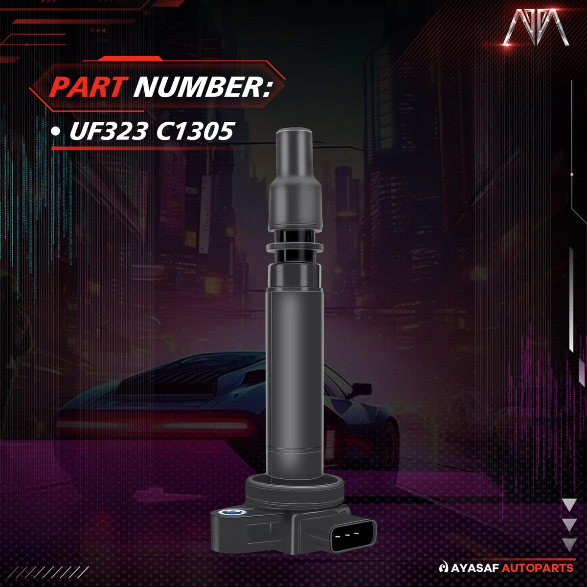 MAYASAF 4PCS UF323 Ignition Coil Pack Replaces C1305 90919-0223