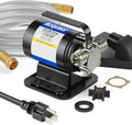 Portable Electric Utility Water Transfer Pump 1/10 HP with Suction Hose Kit, Low Suction Water Removal for Water