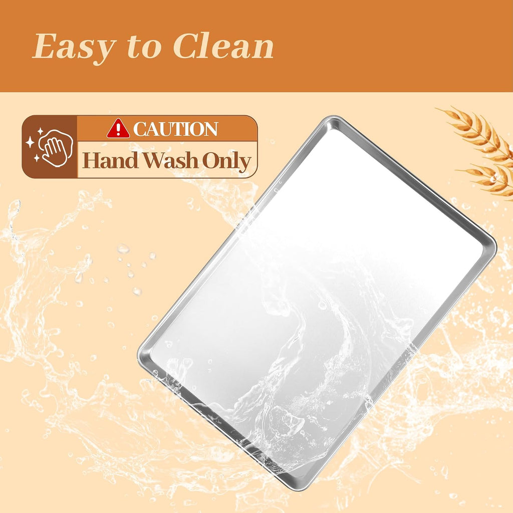 Aluminum Baking Sheet Pans, Half Size 18"x13", 12 Pack