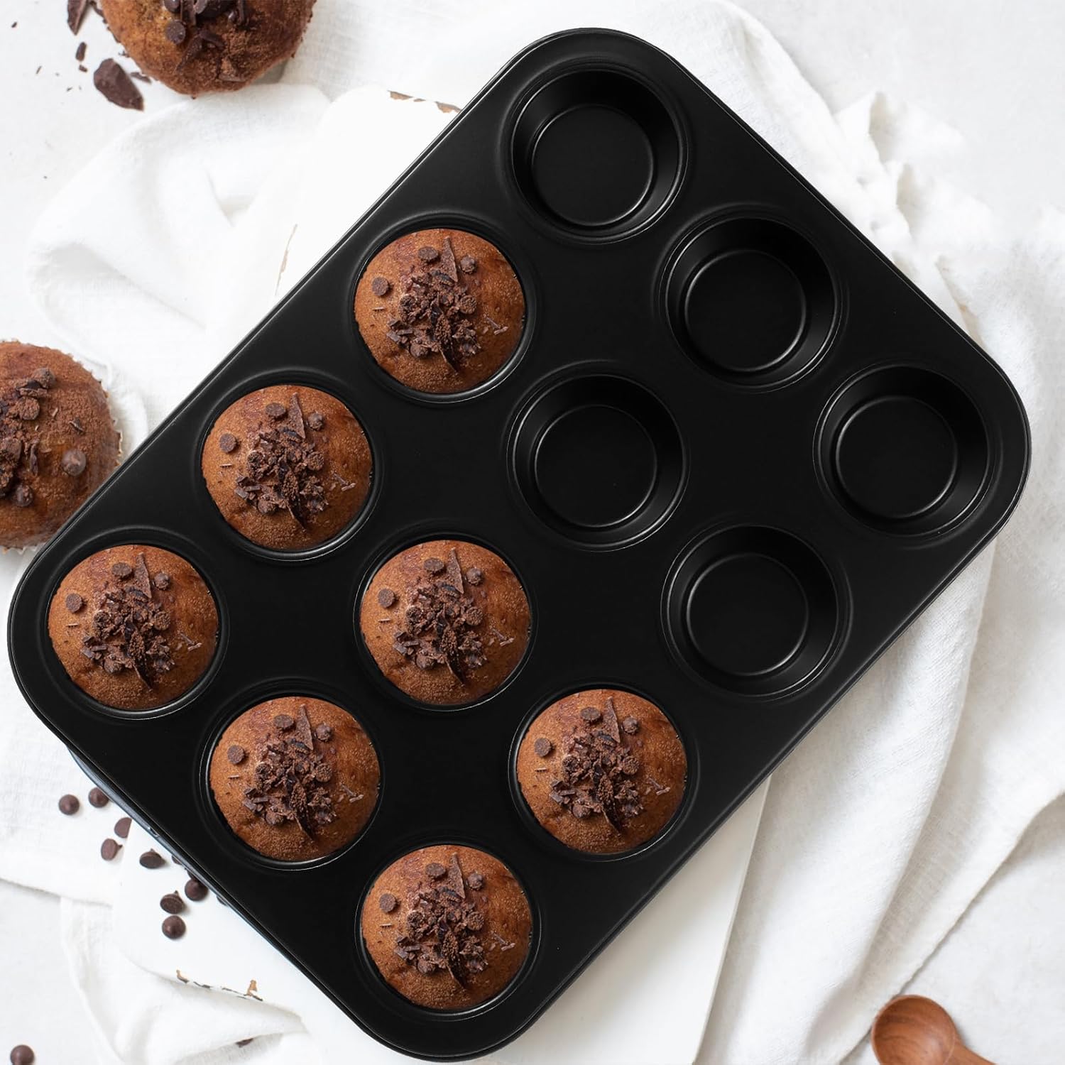 11-Piece Nonstick Baking Pans Set - Professional Grade Carbon Steel Bakeware with Premium Coating- Dishwasher Safe