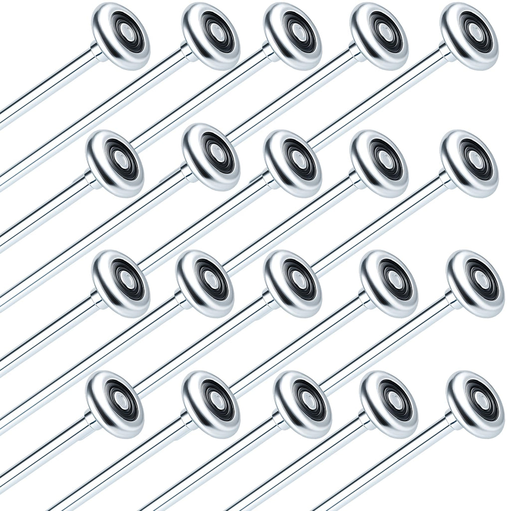 Mindoub 20-Pack 9" Long Stem Steel Garage Door Rollers Bulk - Commercial Grade Heavy Duty Replacement for 2" Track - Quiet 10-Ball Precision Bearings, Anti-Shake & High Load Capacity