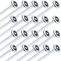 Mindoub 20-Pack 9" Long Stem Steel Garage Door Rollers Bulk - Commercial Grade Heavy Duty Replacement for 2" Track - Quiet 10-Ball Precision Bearings, Anti-Shake & High Load Capacity