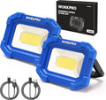LED Work Light, Rechargeable Magnetic Work Lights with Stand, Portable 2000LM COB Flood Light for Camping, Fishing