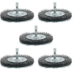 TEXNINC 5-Pack 3-Inch Wire Wheel Brush Set for Drill