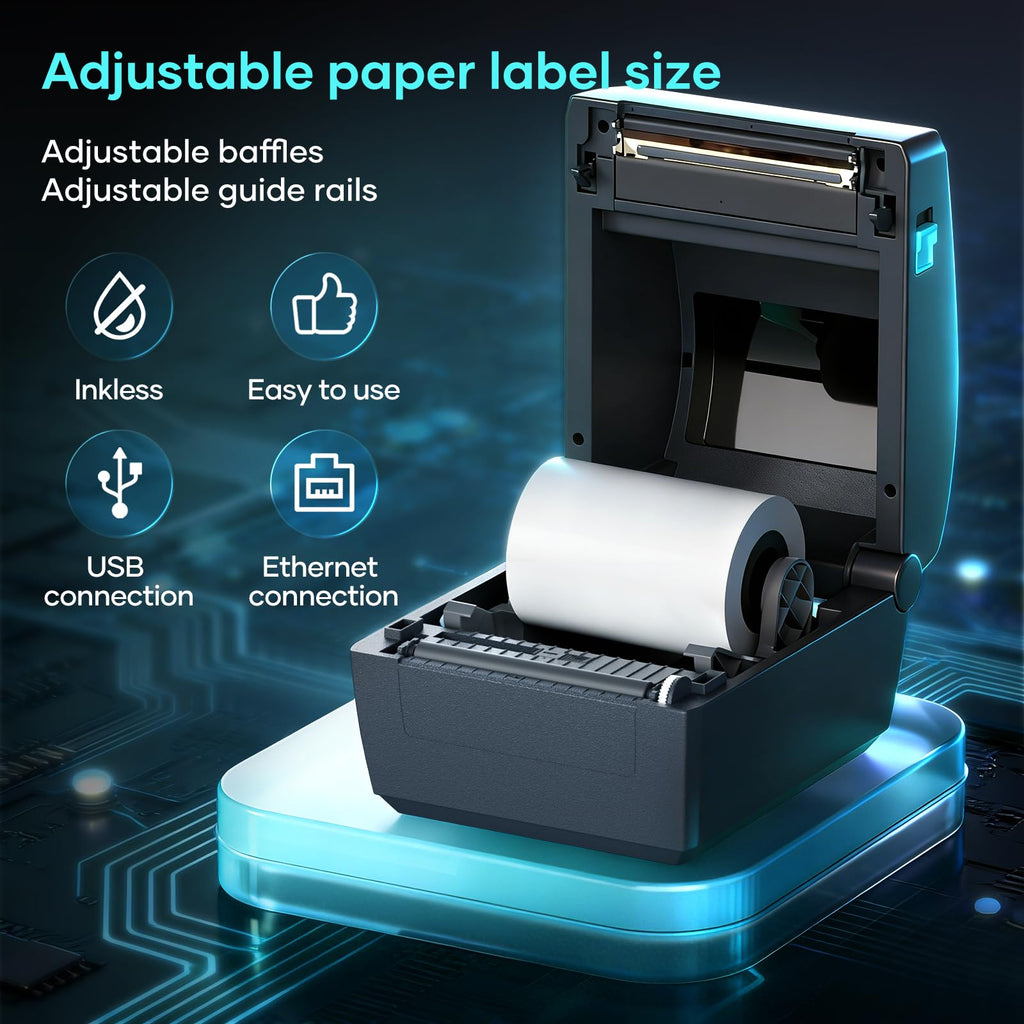 iD880 Industrial Thermal Label Printer - 4x6 Shipping Printer USB