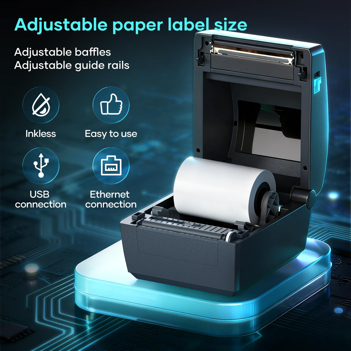 iD880 Industrial Thermal Label Printer - 4x6 Shipping Printer USB