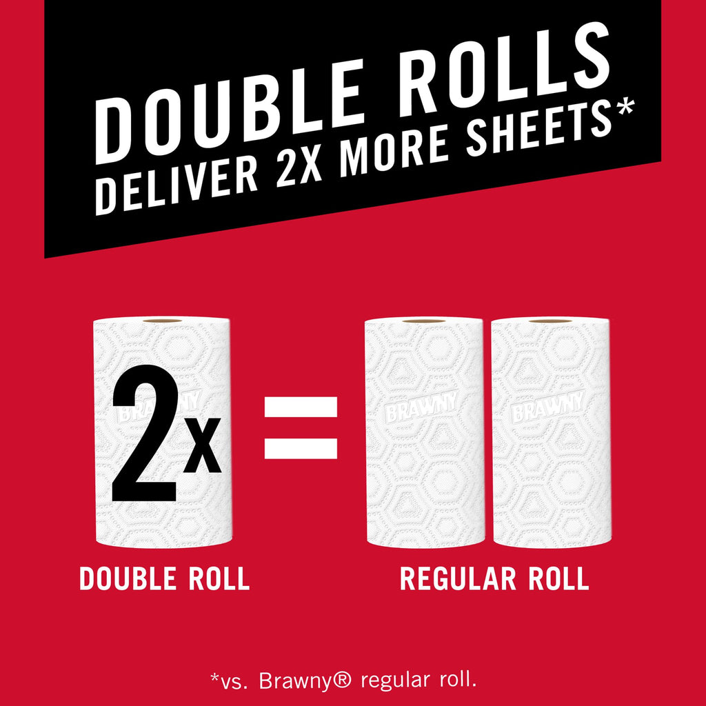 Tear-A-Square Paper Towels, 4 Double Rolls = 8 Regular Rolls