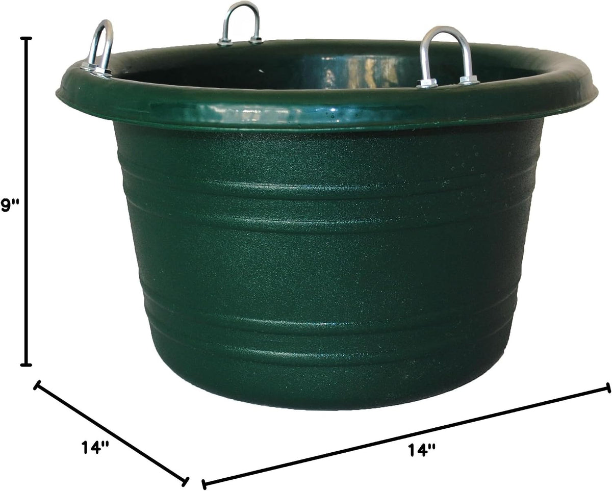 Horse Feed Tub, Small, 18 Quarts, Green