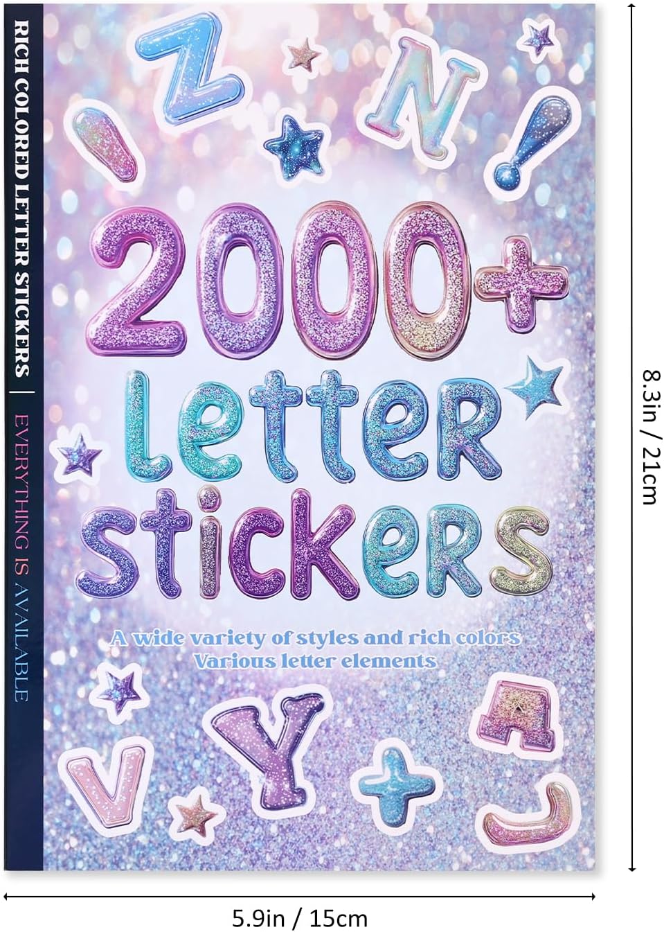 2000+ Pcs Alphabet Sticker for Journaling,Fun & Colorful Craft Letter Stickers for Junk Journal, Scrapbooking