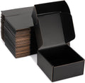 6x6x3 Black Shipping Boxes for Small Business, Packing, 25 Pack