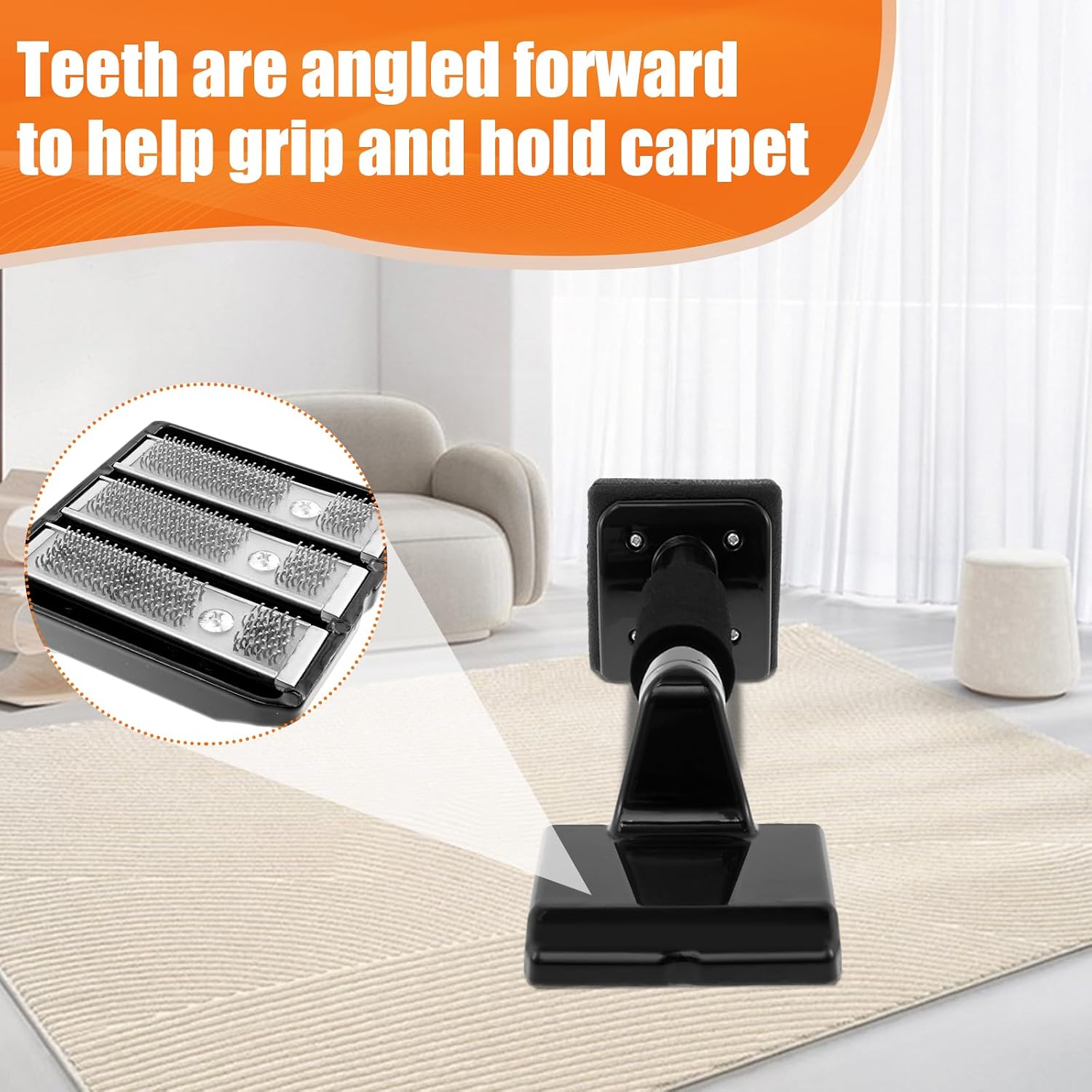 Carpet Stretcher Knee Kicker, Metal Carpet Knee Kicker, Non Slip Handle, Cutter Carpet Installation Tool Kit