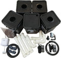 Recirculating Deep Water Culture RDWC Hydroponic Grow Kit System, 5 Gallon, 4 Site with Connected Reservoir