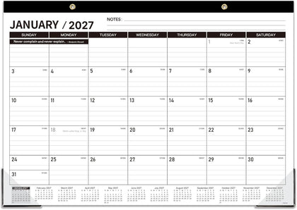 2027 Desk Calendar - JAN. 2027 - DEC 2027, 12 Months Large Desk Calendar 2027, 17" x 12", Desk Pad, Large Ruled