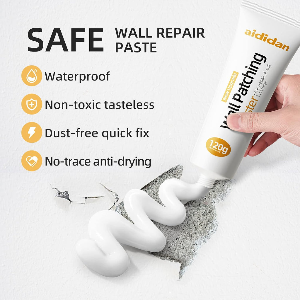 Drywall Repair Kit Wall Patch Repair Kit Spackle Wall Repair Paste | Wall Mending Agent with Scraper, Quick Fix