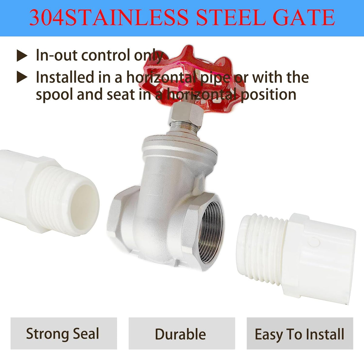 3/4" NPT 304Stainless Steel Gate Valve DN20