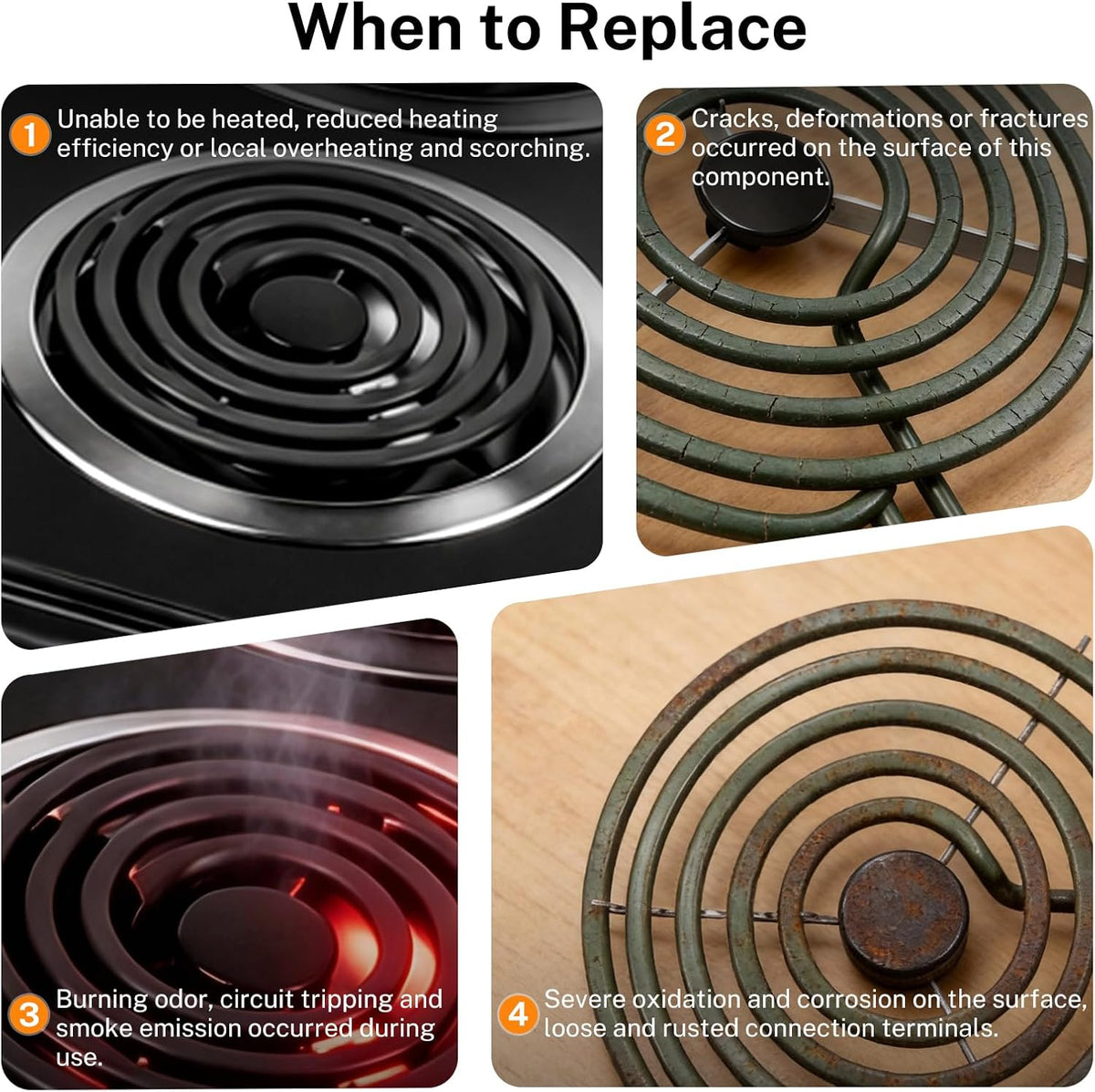 MP21YA Electric Range Burner Surface Element, Fit for Whirlpool, Maytag