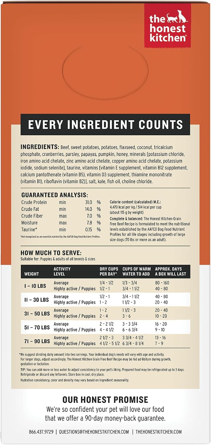 Wholemade Grain Free Beef Recipe, Human Grade Dehydrated Dog Food, Just Add Water, Supports Healthy Digestion, Skin &