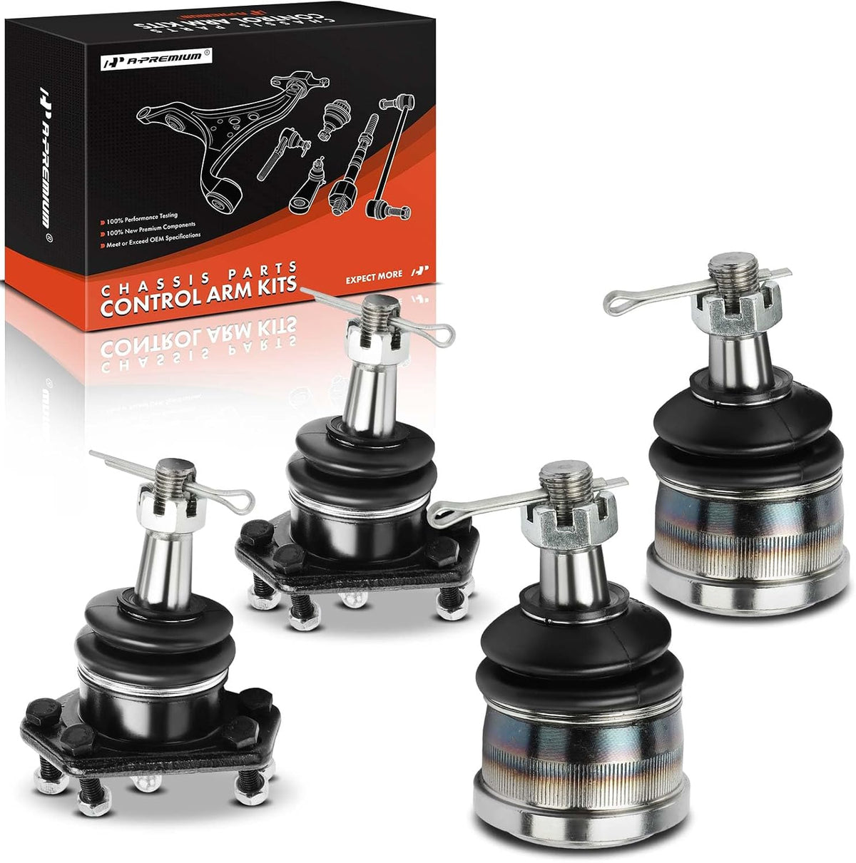 A-Premium Front Upper & Lower Ball Joint Kit, Compatible with Chevy, GMC