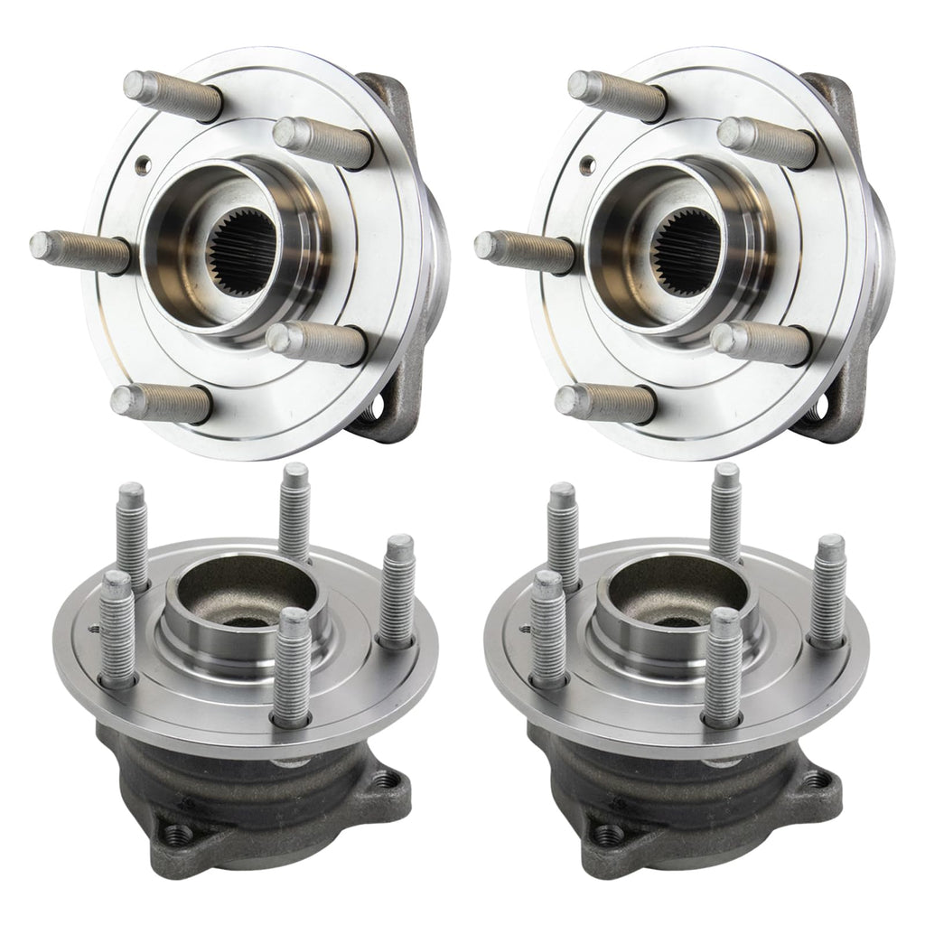 TRQ 2 Piece Wheel Bearing & Hub Assembly Set
