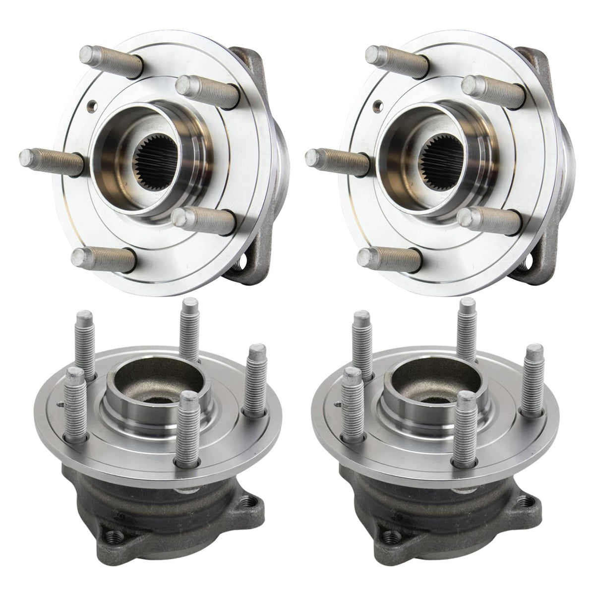 TRQ 2 Piece Wheel Bearing & Hub Assembly Set