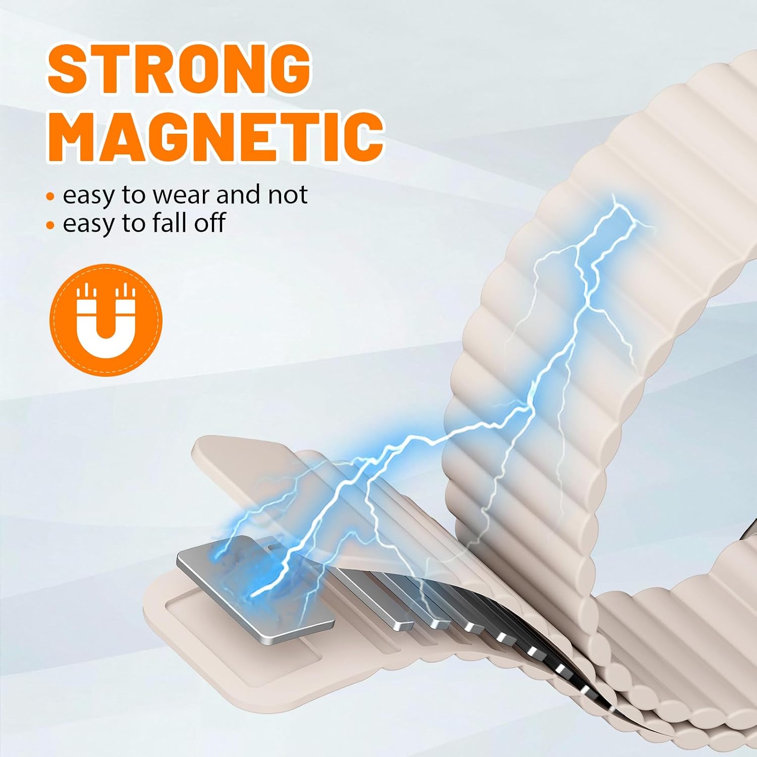 Magnetic Sport Bands for Apple Watch Band 40mm 38mm 41mm 42mm 44mm 45mm 46mm iWatch bands for Women Men,Silicone Loop