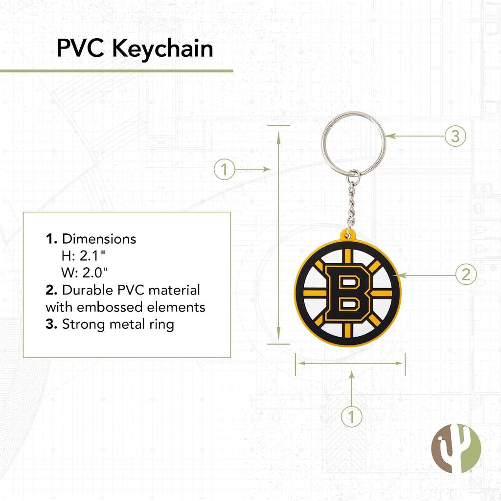 Desert Cactus Boston Bruins The B's Keychain Keys Holder (PVC)