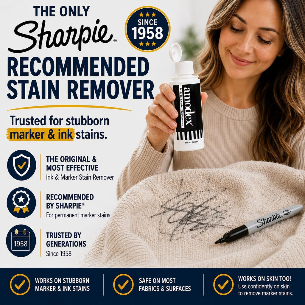 Ink and Stain Remover Unique Soap Liquid Formula 4 fl oz Bottle