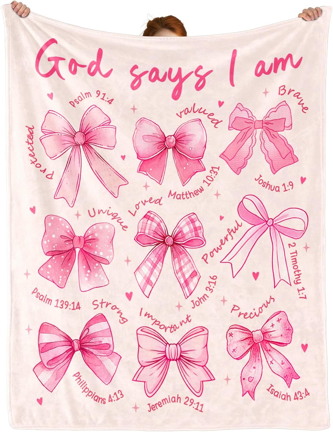 Baptism Gifts for Girl, Christian Gifts for Women, Religious Gift 50" x 60"