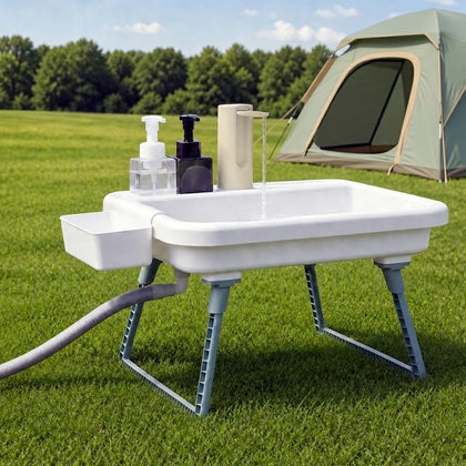 Portable Hand Washing Station with Electronic Faucet, White
