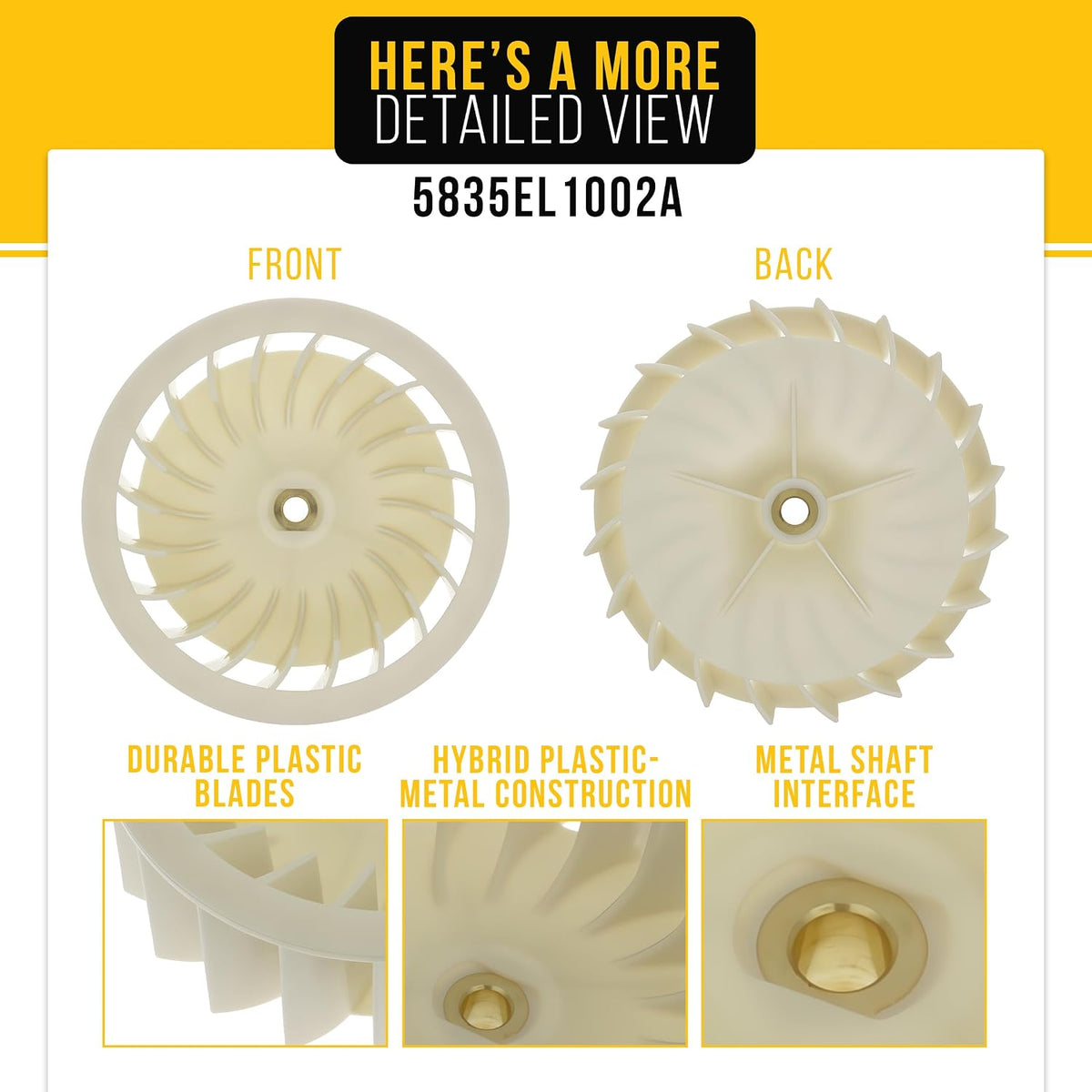 Dryer Blower Wheel for LG DLE1101W