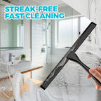 2pcs Shower Squeegee for Glass Doors with Adhesive Hanging Hook Set