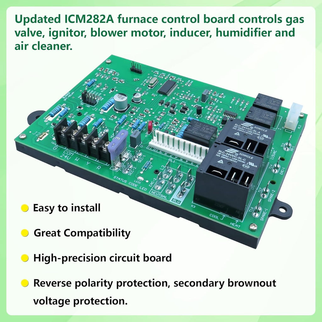 Replacement for Carrier ICM282A Furnace Control Board HK42FZ009 HK42FZ034