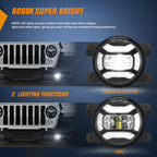 4Inch LED DRL Fog Light Assembly Compatible with 2007-2018 Wrangler
