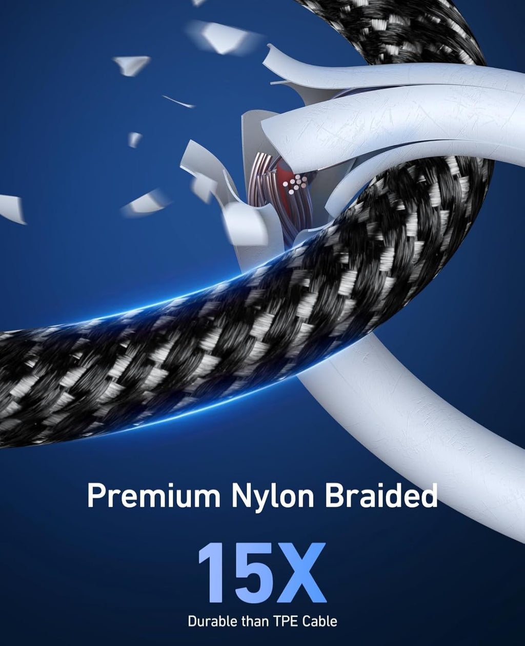 USB to Lightning Cable [Apple MFi Certified] iPhone Charger Cord 3FT, 3Pack | Nylon Braided Heavy Duty Fast iPhone