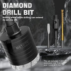 Diamond Core Drill Bit 4"(100mm) with SDS Plus Adapter Heavy Duty Concrete Core Bit for Dry or Wet Drilling