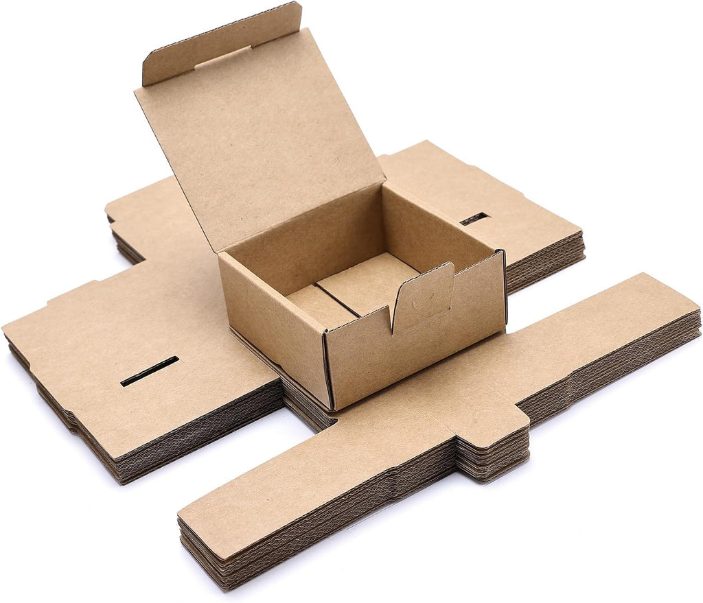 3.5x3.3x1.6 Brown Shipping Boxes 10 Pack for Mailing Storing Gift Packaging