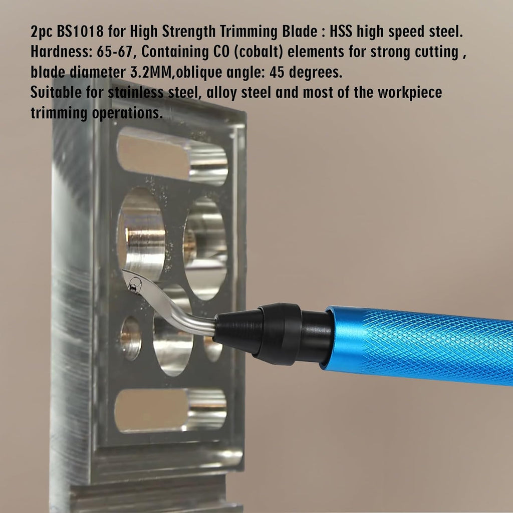 Deburring Tools,7pc,High Grade Swivel Blades,Metal Handle Deburr Tool for Metal, Resin, PVC Pipes, Copper, Plastic