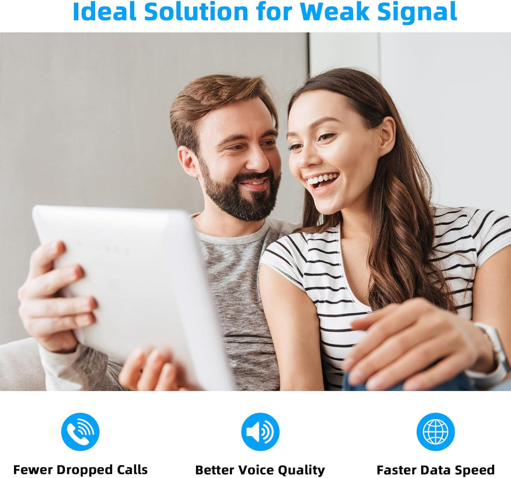 Cell Phone Booster for Home Up to 7000Sq. Ft,Cell Booster for Rural Area with 2 Indoor Antennas,Boosts 5G 4G LTE for