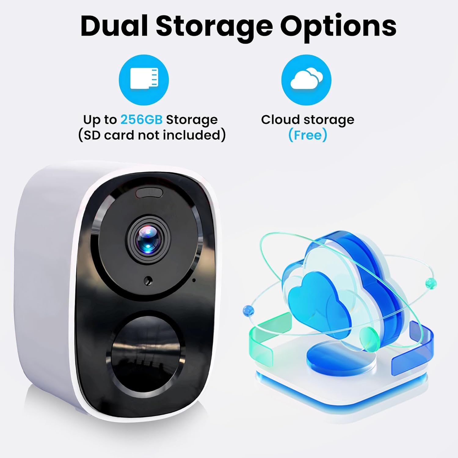 2026 Upgraded 2K Security Cameras Wireless Outdoor, Free Cloud Storage, 1-6 Months Battery Life, Waterproof, 2-Way