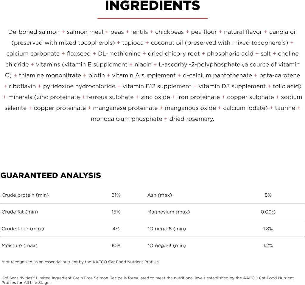 Sensitivities Limited Ingredient Salmon Dry Cat Food, 3 lb