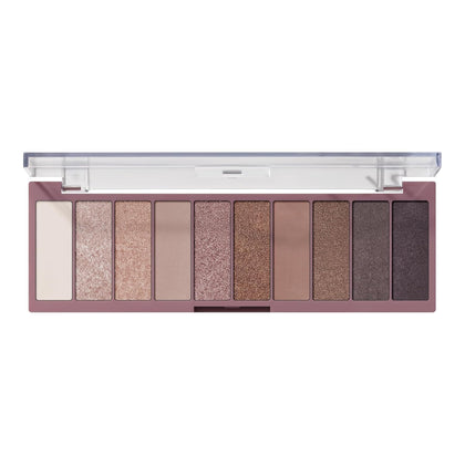 Perfect 10 Eyeshadow Palette, Nude Rose Gold | Ten Ultra-pigmented Shimmer & Matte Shades, Creamy & Blendable