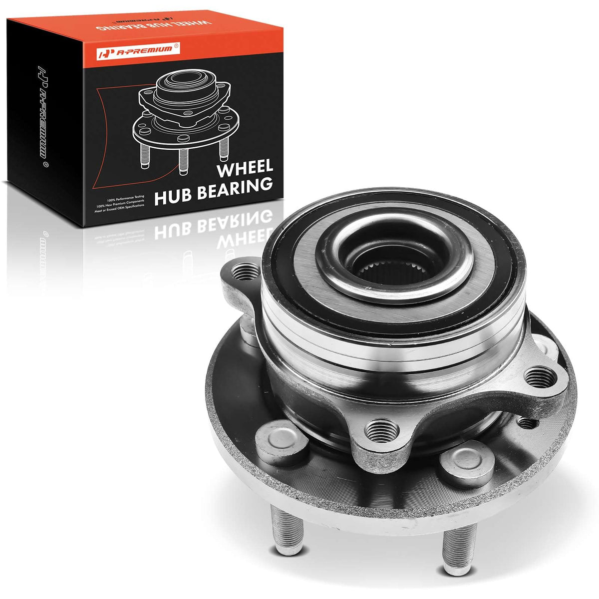 A-Premium Front Wheel Bearing and Hub Assembly with 5-Lug