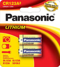 Panasonic CR123A 3V Long Lasting Lithium Batteries for Tactical Flashlights, Home Security Systems, Cameras, Lighting