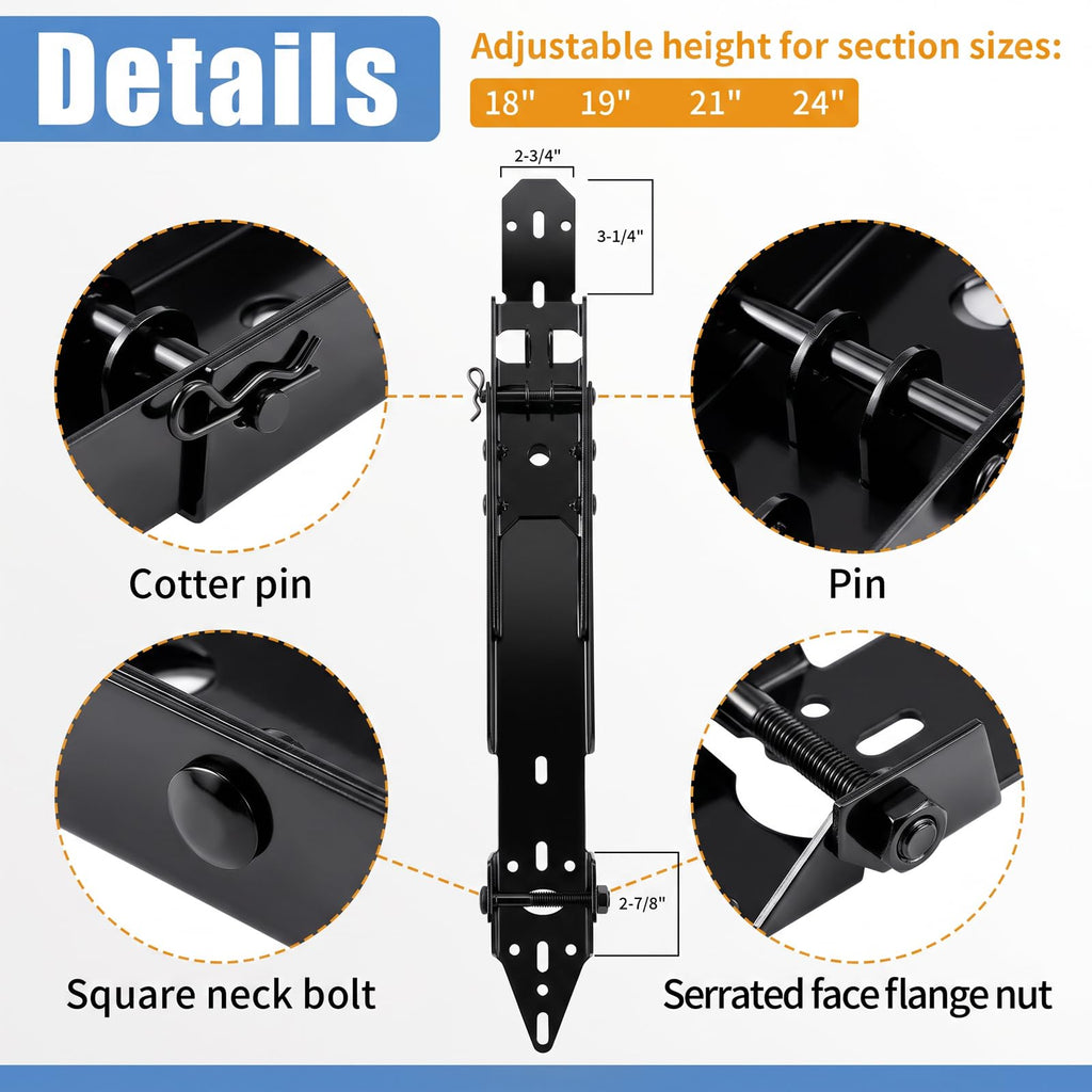 Garage Door Bracket Adjustable Garage Openers Bracket, Black