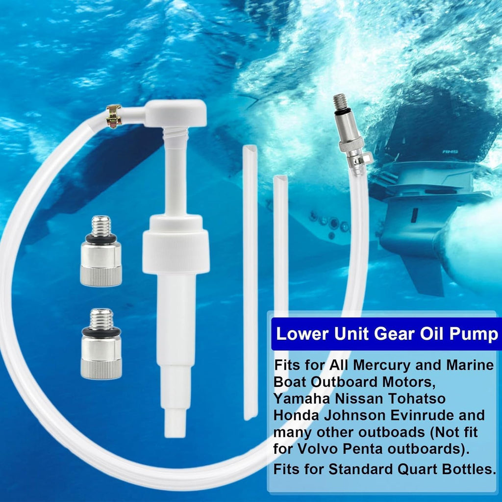 Lower Unit Gear Oil Pump for Standard Quart Bottles