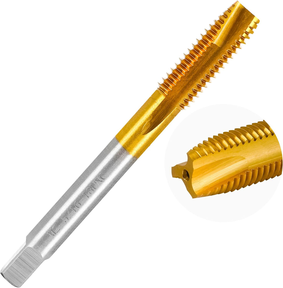 5/16"-18 UNC Spiral Point Thread Tap for Stainless Steel and Metal