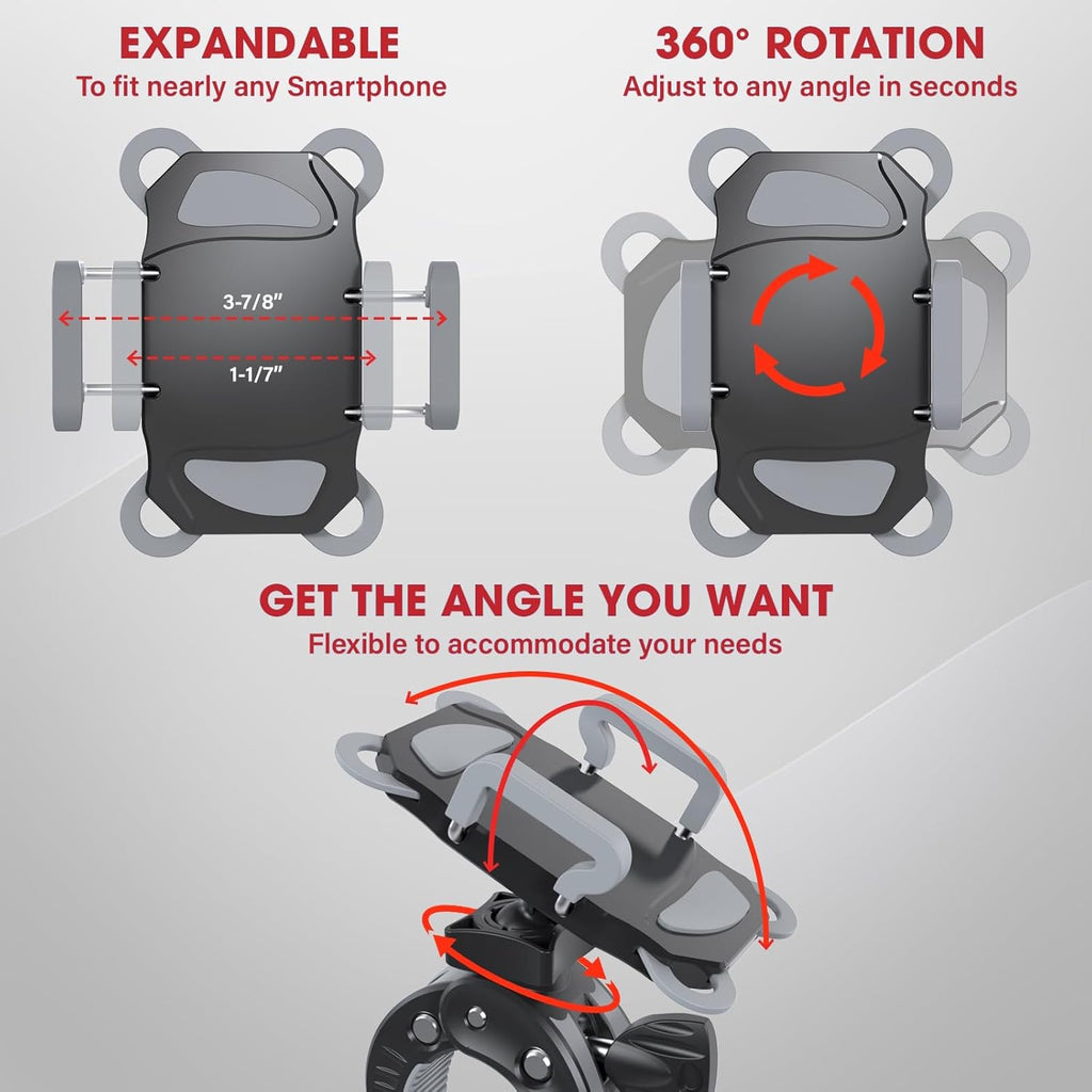 CR-30 SlimClip Mic Stand Phone Holder, iPhone Clamp Mount, Pole Phone Mount, Microphone, Music or Drum Stand