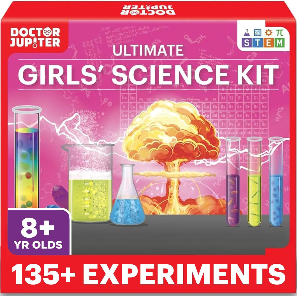 Girls' Ultimate Science Experiments Kit for Kids Ages 8+ | Birthday Gift Ideas for Girls 9, 10, 11, 13, 14, 135+