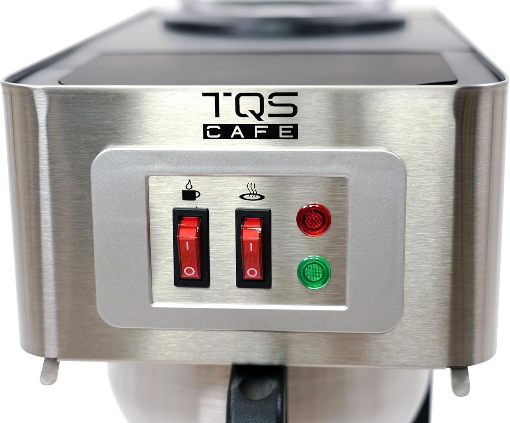 TQS CAFE Commercial Coffee Maker, Double 12-Cup Stainless Steel